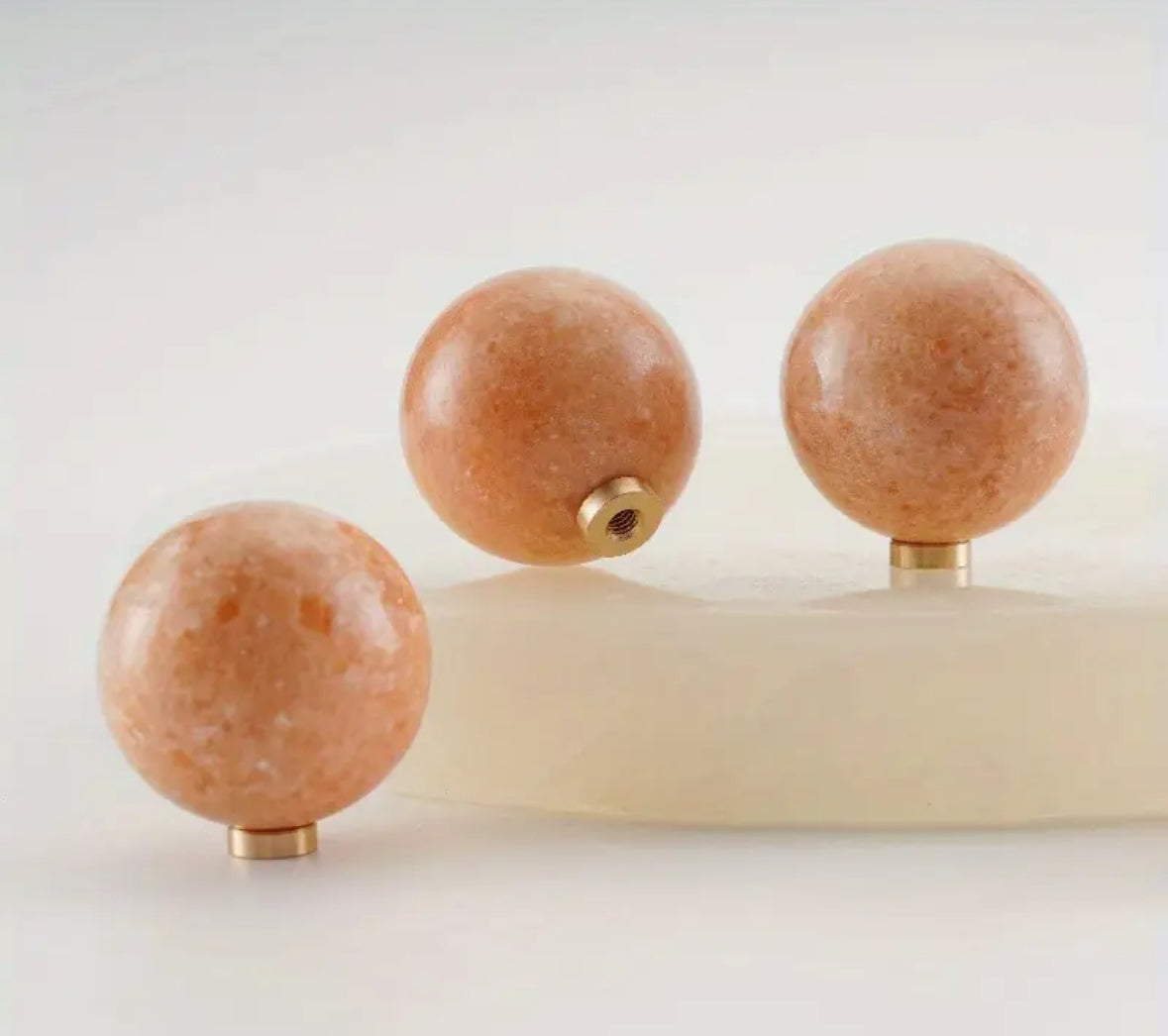 Runde gule jade møbelknopper