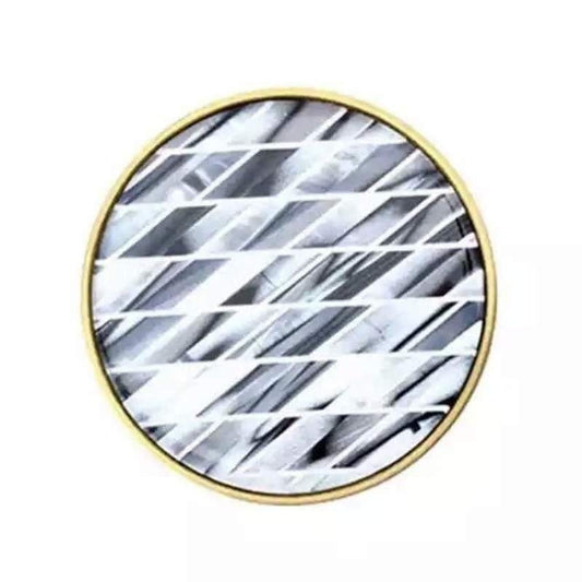 Messing møbelknop med mønster (Ø: 32 mm) - Grebet