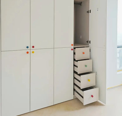 Farverige runde møbelknopper