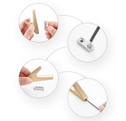 Knager i metal (grå, guld eller sort)