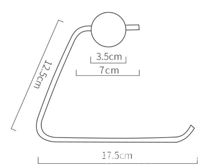 Toiletrulleholder i messing og bøgetræ (L-form)