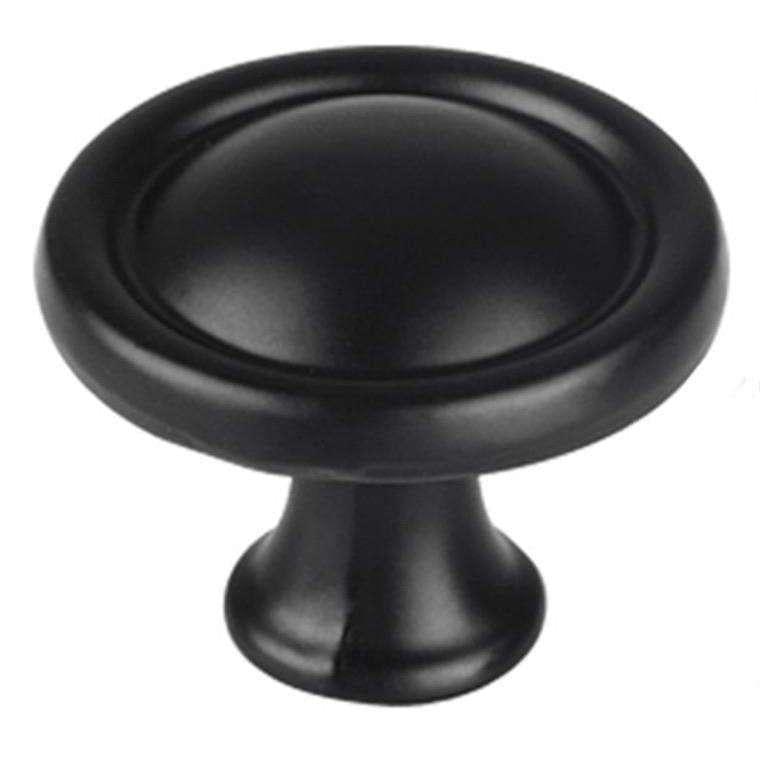 Klassisk sort møbelknop (Ø: 31 mm) - Grebet