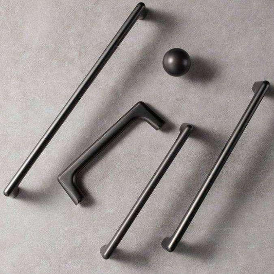 By Grebet metal Metal gråsorte bøjlegreb (flere størrelser)