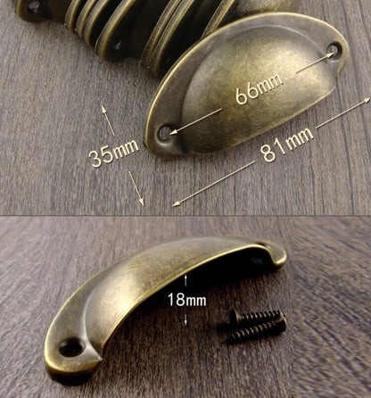 Skal håndtag "Antik bronze" (81x35 mm) - Grebet